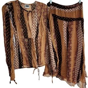 Unit Collection printed poly skirt set 42
